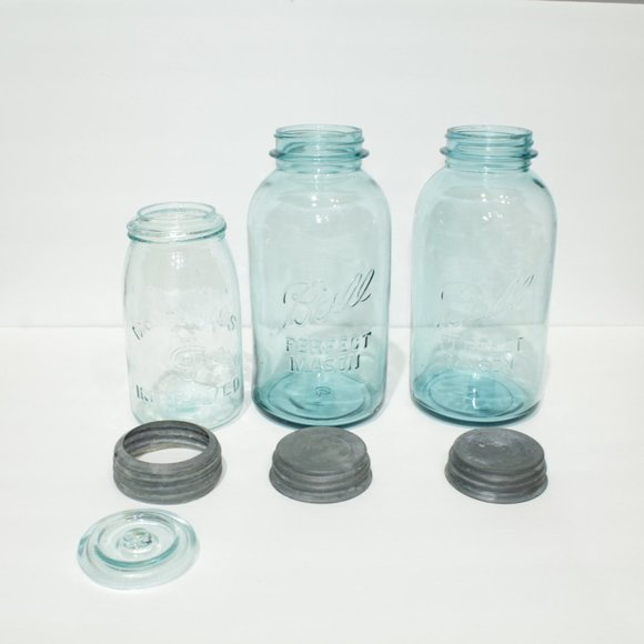 3x Vintage Mason Jar - Picture 2 of 3